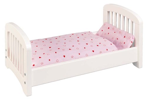 Goki - Cama de Madera para muñecas, Color Blanco