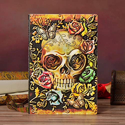 Gun And Rose Cool Hardcover PU Diary Book 21.5 * 14.5cm 100 hojas de papel forrado Cuaderno de regalo Envío gratis