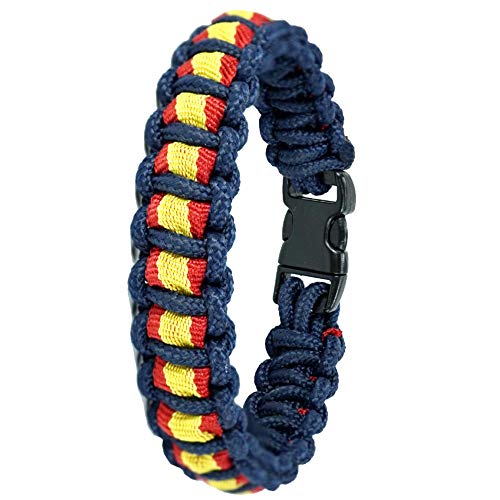 HAND-PRO Pulsera Policía Nacional Pulsera Paracord españa Pulsera españa Hombre Pulsera Paracord policía Nacional Pulsera Bandera españa Paracord España