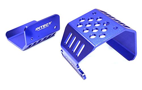 Integy RC Model Hop-ups C26717BLUE Alloy Skid Plate Assembly for Axial 1/10 SCX-10 Off-Road Crawler