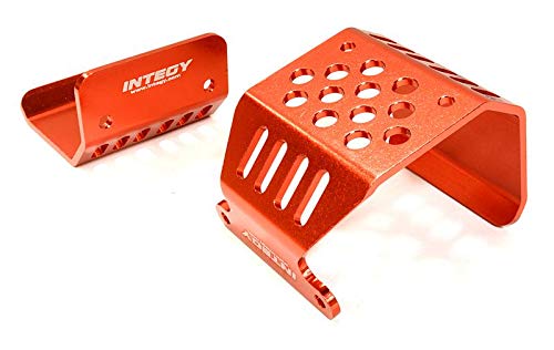 Integy RC Model Hop-ups C26717RED Alloy Skid Plate Assembly for Axial 1/10 SCX-10 Off-Road Crawler
