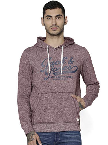 Jack & Jones Jjepanther Sweat Hood Noos Sudadera, Rojo (Port RoyalePort Royale), Medium para Hombre