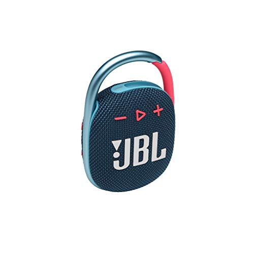 JBL Clip 4 Altavoz inalámbrico con Bluetooth, resistente al agua (IP67) y al polvo, con estilo llamativo y diseño ultraportátil, 10h de música continua, rosa y azul