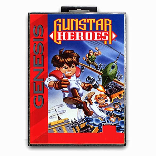Jhana Gunstar Heroes con caja - Tarjeta de juego Sega de 16 bits, MD para Mega Drive para Genesis NTSC (JAP Shell)