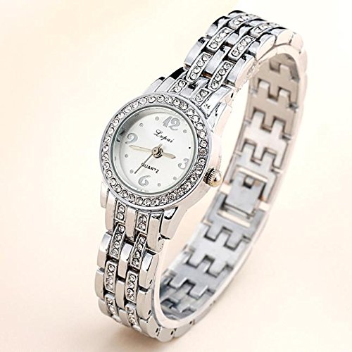 jieGorge Reloj de Mujer, Vente chaude De Mode De Luxe Femmes Montres Femmes Pulsera Reloj Montre, Joyas y Relojes (Plata)