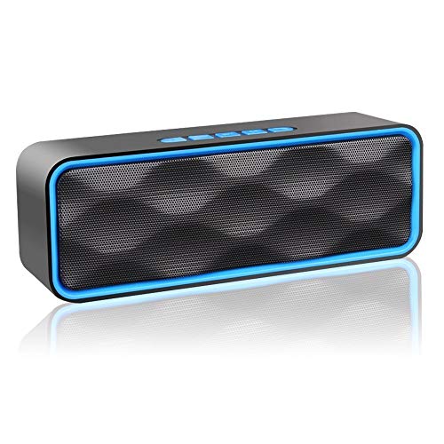 KanCai Altavoz Bluetooth Inalámbricos Portátiles Altavoces Bluetooth, 8 Horas de Emisión Continua para los Móviles de iPhone y Andriod, iPad, Ordenador, para Exterior