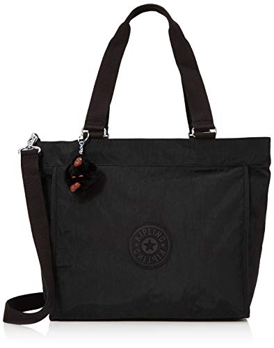 Kipling New Shopper L, Bolso Bandolera para Mujer, Negro (True Black), 48.5x34x17.5 cm