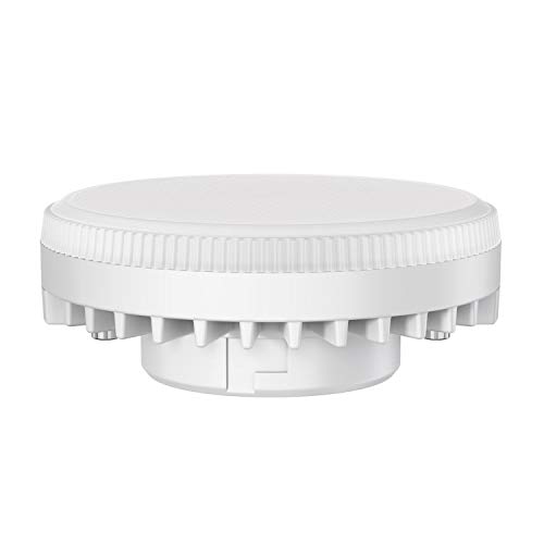 ledscom.de GX53 Bombilla LED 6W=38W 420lm blanca 3 etapas (1ra etapa= 420lm 2da etapa= 210lm 3ra etapa= 63lm) Regulación sin regulador con interruptor de luz, 5 piezas.