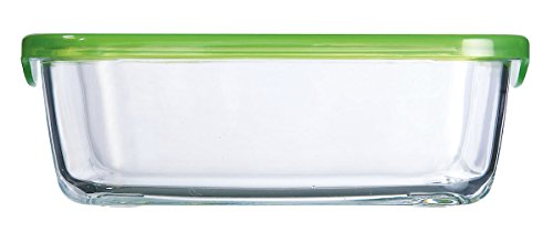 Luminarc RECIP RECT C/T 38 KEEP'N Lagon Lum, Transparente y Verde, 37 cl