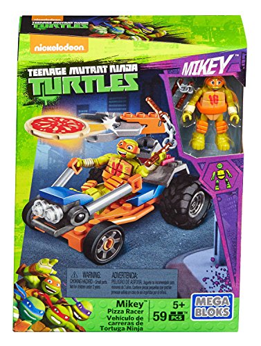 Mega Bloks DMX38 Vehículo Lanzador de Pizza de Michelangelo, Tortugas Ninja, Juego de construcción (Mattel DMX38)