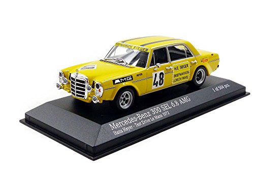 Minichamps 400723448 Mercedes-Benz 300 Sel 6,8 AMG Hans Heyer Test Drive Le Mans 1972" Modelo, Escala 1:43