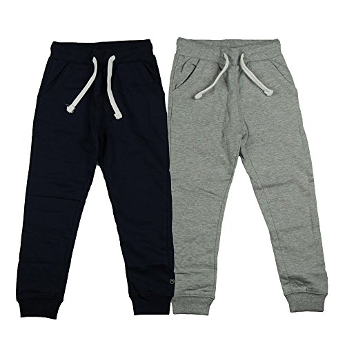 Minymo Basic 36 -Sweat Pant (2-Pack) - Pantalones para niños, Dark Navy, 2 años (92 cm)