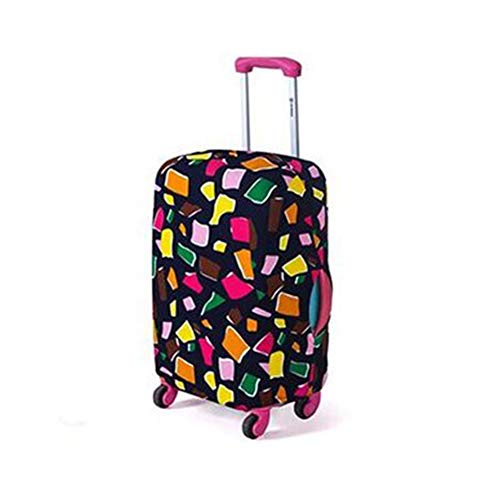 Nider Funda para maleta de viaje, con estampado de color, funda para equipaje de viaje, funda protectora para maleta de viaje, funda protectora para bolsa protectora (L)