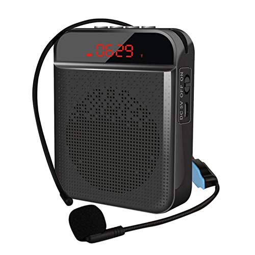 N/J Amplificador De Voz Bluetooth, Amplificador De Voz Inalámbrico Altavoz Bluetooth, Amplificador De Voz, Micrófono Auricular Altavoz para Profesores Canto Instructores De Fitness Guías Turísticos