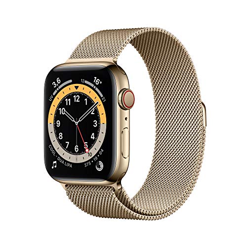 Nuevo Apple Watch Series 6 (GPS + Cellular, 44 mm) Caja de Acero Inoxidable en Oro - Pulsera Milanese Loop en Oro