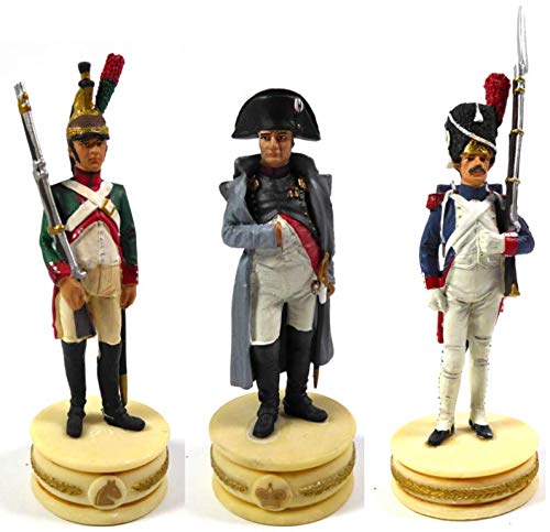 OPO 10 - Lote de 3 Figuras 1/32 60mm Soldados Napoleon + Dragon + GRANADIER Imperial Guard (LS18)