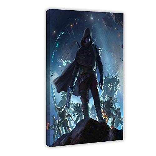 Póster de juegos Destiny 1 lienzo para decoración de dormitorio, paisaje, oficina, decoración de habitación, regalo 50 x 75 cm, estilo marco 1