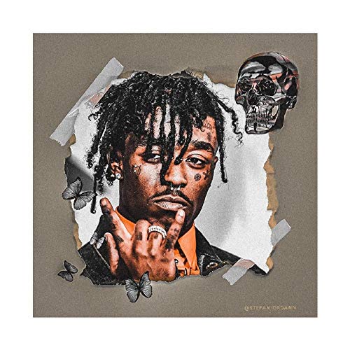 Póster de un Rapero Hip Hop Lil Uzi Vert 4 Lienzo artístico y arte de pared para decoración de dormitorio moderno de 50 x 50 cm, estilo Unframe-1