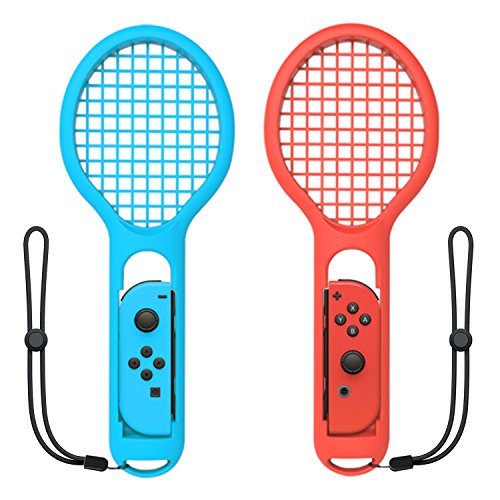 Raqueta de tenis para Nintendo Switch Joy-Con Controller, accesorios para Nintendo Switch Game Mario Tennis Aces azul y rojo – solo para el modo Swing en Nintendo Switch