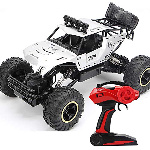 RC Coche Off Road 4x4 Coche Teledirigido Escala 1/12 Alta Velocidad Buggy RC Radiocontrol Electrico Coche 2.4GHz Vehículo Todoterreno Juguétes para Niños,Plata