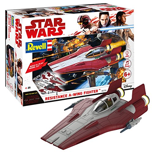 Revell- Resistance A-Wing Fighter, Red, Escala 1:44 Star Wars Kit de Modelos de plástico, Multicolor, Scale (06759)