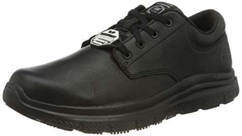 Skechers Flex Advantage Sr Fourche, Zapatos de Vestir par Uniforme Hombre, Black, 45 EU