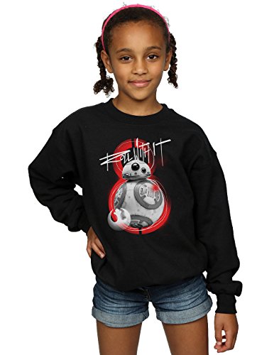 Star Wars niñas The Last Jedi BB-8 Roll with It Camisa De Entrenamiento 9-11 Years Negro