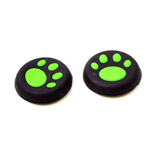 TaylorRoco 1 Pair Silicone Cat Paw Joystick The Key Protective Cap Cat Paw Cap Green, [Importado de UK]