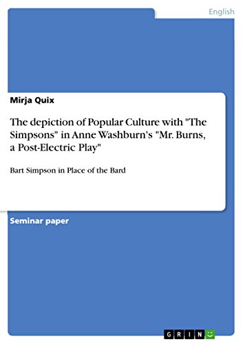 The depiction of Popular Culture with "The Simpsons" in Anne Washburn's "Mr. Burns, a Post-Electric Play": Bart Simpson in Place of the Bard (English Edition)