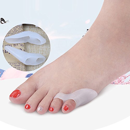 ULTNICE 2Pcs Pinky Toe Straightener Toe Separator (Blanco)