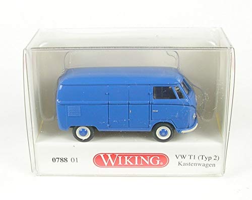 VW T1 (Typ 2) furgoneta, azul brillante - Modelo de Auto, modello completo - Wiking 1:87