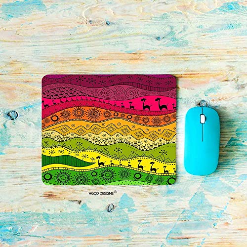 WH-CLA Mousepad Africano Abstracto Colorido Tribal Africano Patrón Computadora Durable Teclado Personalizado 25X30Cm Alfombrilla De Ratón Mesa Impreso Personalizado Escritorio De Goma Alf