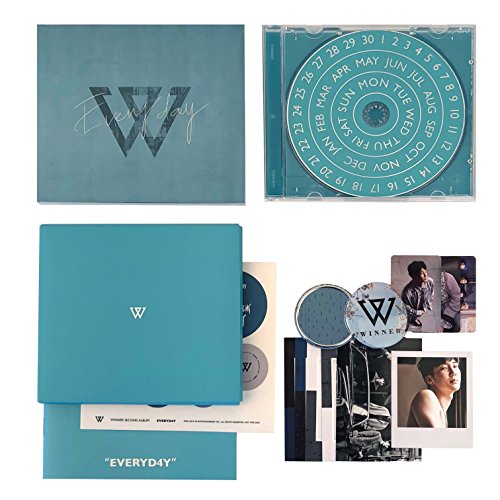 WINNER 2nd Album - Everyd4y [ DAY Ver. ] CD + Photobook + Lyrics Book + Special Package + Postcard + Polaroid Card + Photocard + Sticker + FREE GIFT / K-pop Sealed