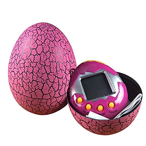 YeBetter Electronic Pets Infantil Toy Key Digital Pets Vaso Dinosaur Egg Virtual Pets Rosa roja