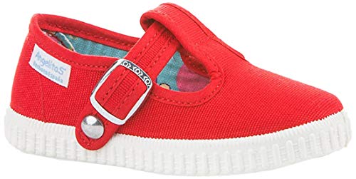 Zapatillas Pepito de Lona para Niños, Angelitos mod.122, Calzado infantil Made in Spain, Garantia de Calidad. (24, Rojo)