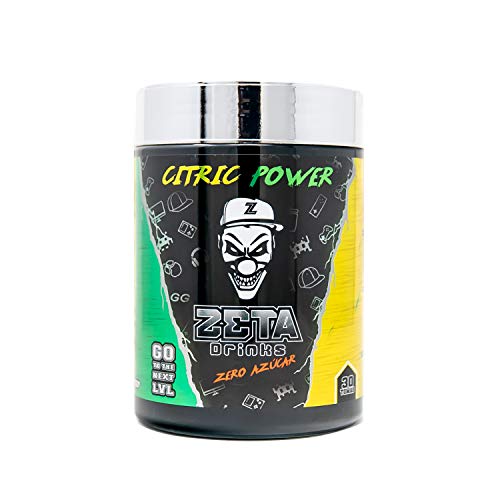 ZETA DRINKS Bebida Energética para gamers en polvo TUBO TRES SABORES Energía para Esports Y Creadores 300g | 30 Raciones (Limón)