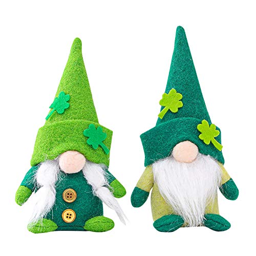 2 muñecos de San Patricio, sin caras, decoración de festivales irlandeses, 22 cm (A1)