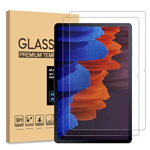 [2 Unidades] PULEN Protector de pantalla para Samsung Galaxy Tab S7 Plus / S7+ (12.4 inch) [Sin burbujas] [Anti-huella digital] [Resistencia a los arañazos] [HD] Cristal Vidrio Templado