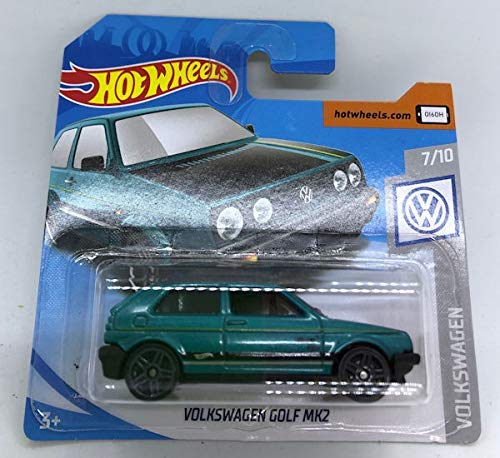 2019 Hot Wheels Volkswagen Golf MK2 Green 7/10 Volkswagen 68/250 (Short Card)