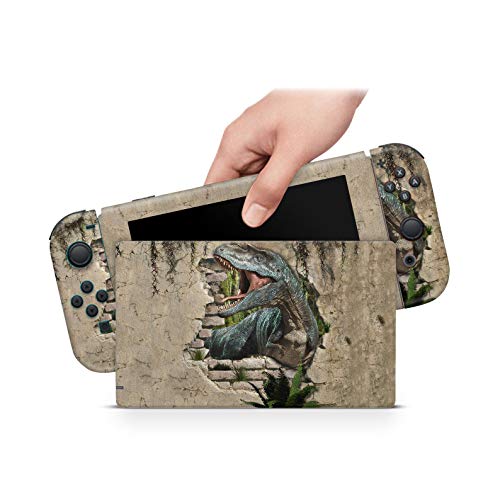 46 North Design Switch Skin, Misma Calidad Que La Calcomanía Para Automóvil, Jurassic World T- Rex Dinosaur Old Monster Park Hojas Jungle, Alta Calidad, Duradero, Sin Burbujas, Fabricado En Canadá