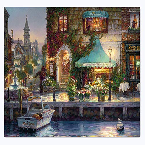 Aapxi Pintura por Números Kits DIY Pintura al óleo Kit con Pinceles y Pinturas para Niños Seniors Junior -Sin Marco -16x20 Inchs Florista