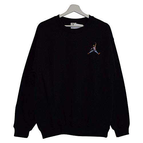 Actual Fact Biggie X Jordan Slam Dunk Negro Cuello Redondo Hip Hop Big Sudadera Top (Small-Xxlarge) - Negro, L