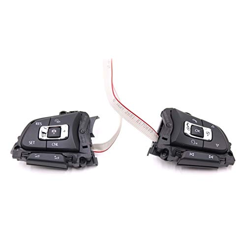 ADFIOSDO Acc Adaptive Cruise Control CCS MFL Función multifunción Botones de dirección Interruptor/Ajuste para VW Golf MK7 7.5 (Color : Black)