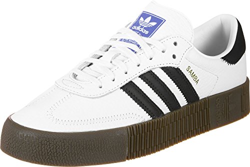 Adidas Sambarose, Zapatillas Clasicas Mujer, Blanco (Cloud White/Core Black/Gum5), 38 EU