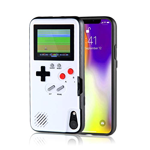 AOLVO Funda Game para iPhone X/XS/MAX/XR, IPhone8/8 Plus, iPhone 7/7 Plus, iPhone 6/6Plus, Funda Protectora De Teléfono 3D Retro con 36 Juegos Pequeños, Pantalla A Todo Color Game Case