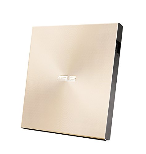 ASUS ZenDrive U9M SDRW-08U9M-U - Unidad de Disco óptico (8X, USB Tipo C + Tipo A, Compatible con Mac, 13.9 mm ultradelgada, compatibilidad con M-Disc, encriptación de Disco, E-Green, E-Media), Oro