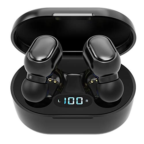 Auriculares Inalámbricos Bluetooth 5.0 en la Oreja con Caja de Carga, Micrófono Incorporado, Control Táctil, 40 Horas de Duración，Sonido Estéreo 3D HD,para iOS y Android-J6