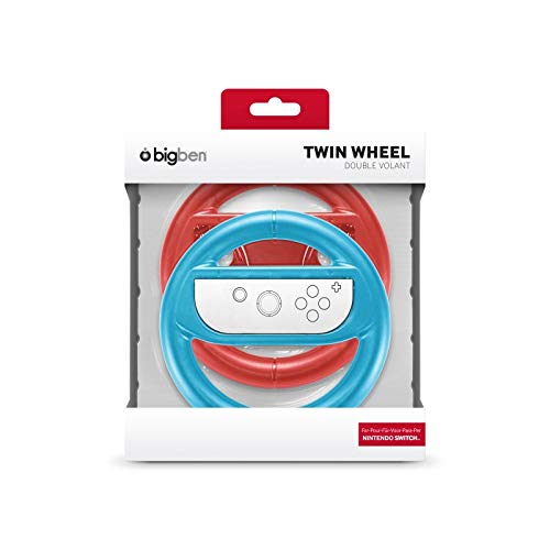 Bigben Interactive - Pack De 2 Volantes para Joy-con, Color Rojo Y Azul, Tamaño Grande (Nintendo Switch)
