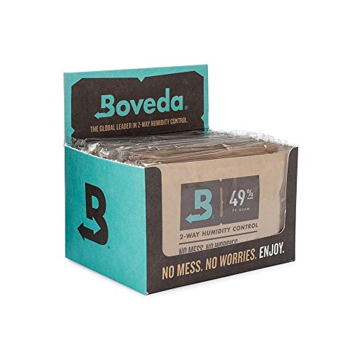 Boveda para instrumentos musicales - Bolsitas | Control doble de la humedad - 49 % HR - Recambio para funda de tejido | Tamaño 70 para instrumentos de cuerda pulsada y frotada | Evita el agrietamiento y combado | Pack de 12 en expositor de cartón