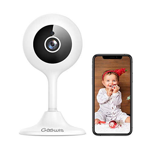 Cámara Vigilancia Goowls Cámara IP WiFi 1080p de vigilancia a Interiores, Cámara de Seguridad para Bebés y Mascotas,Detección de Movimiento Audio Bidireccional,Visión NocturnaTrabajo con Alexa